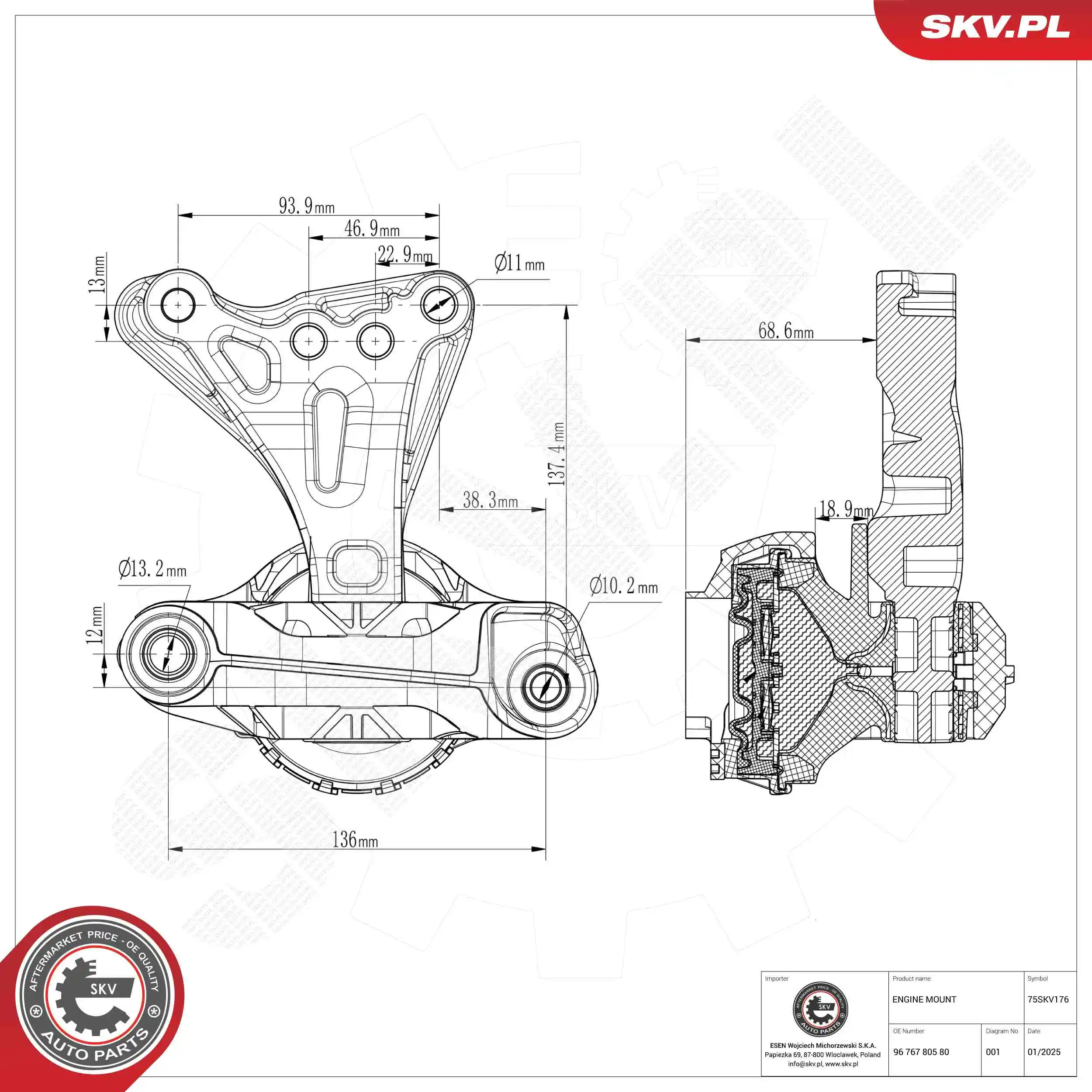 Mounting, engine